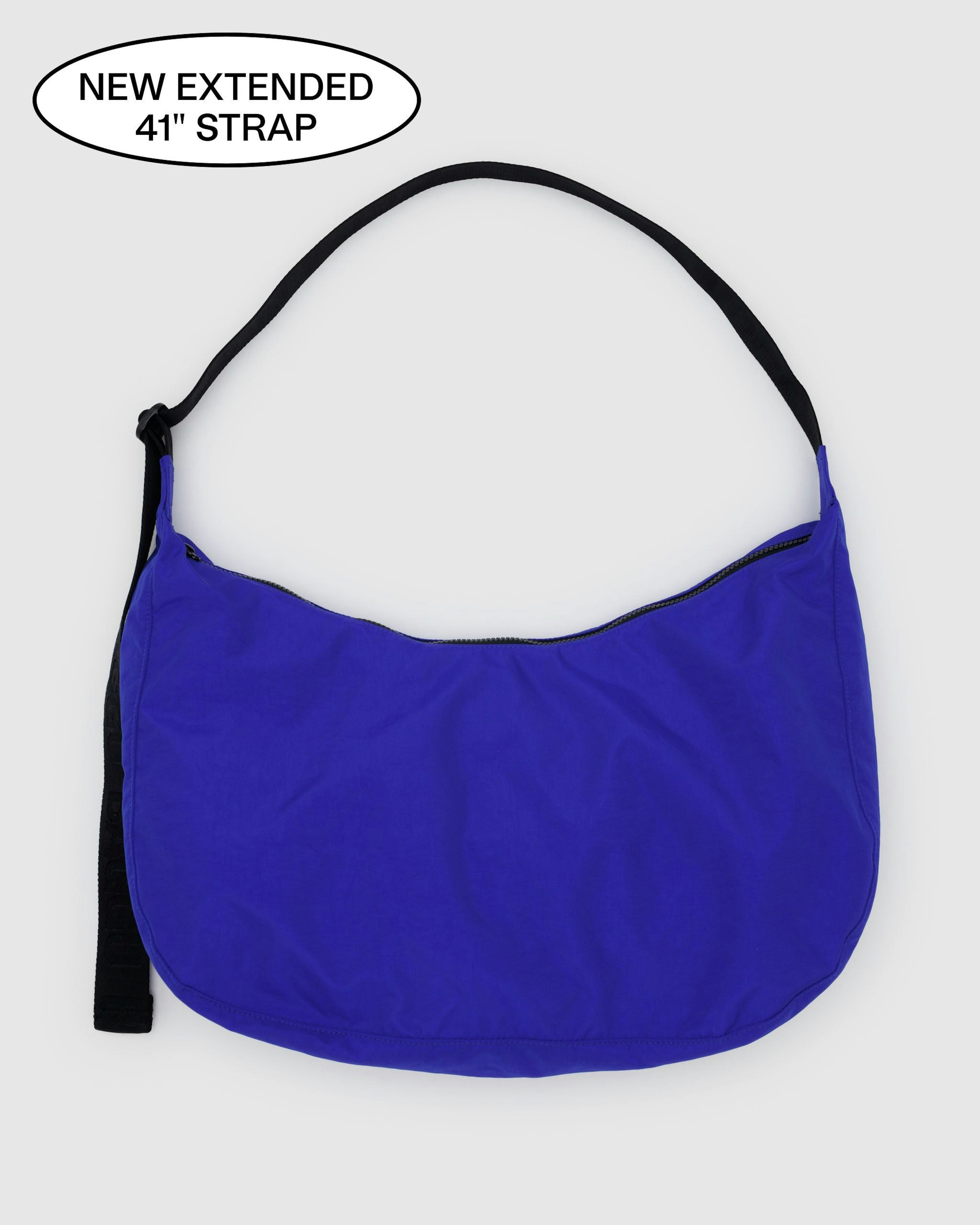 Large Nylon Crescent Bag in Lapis