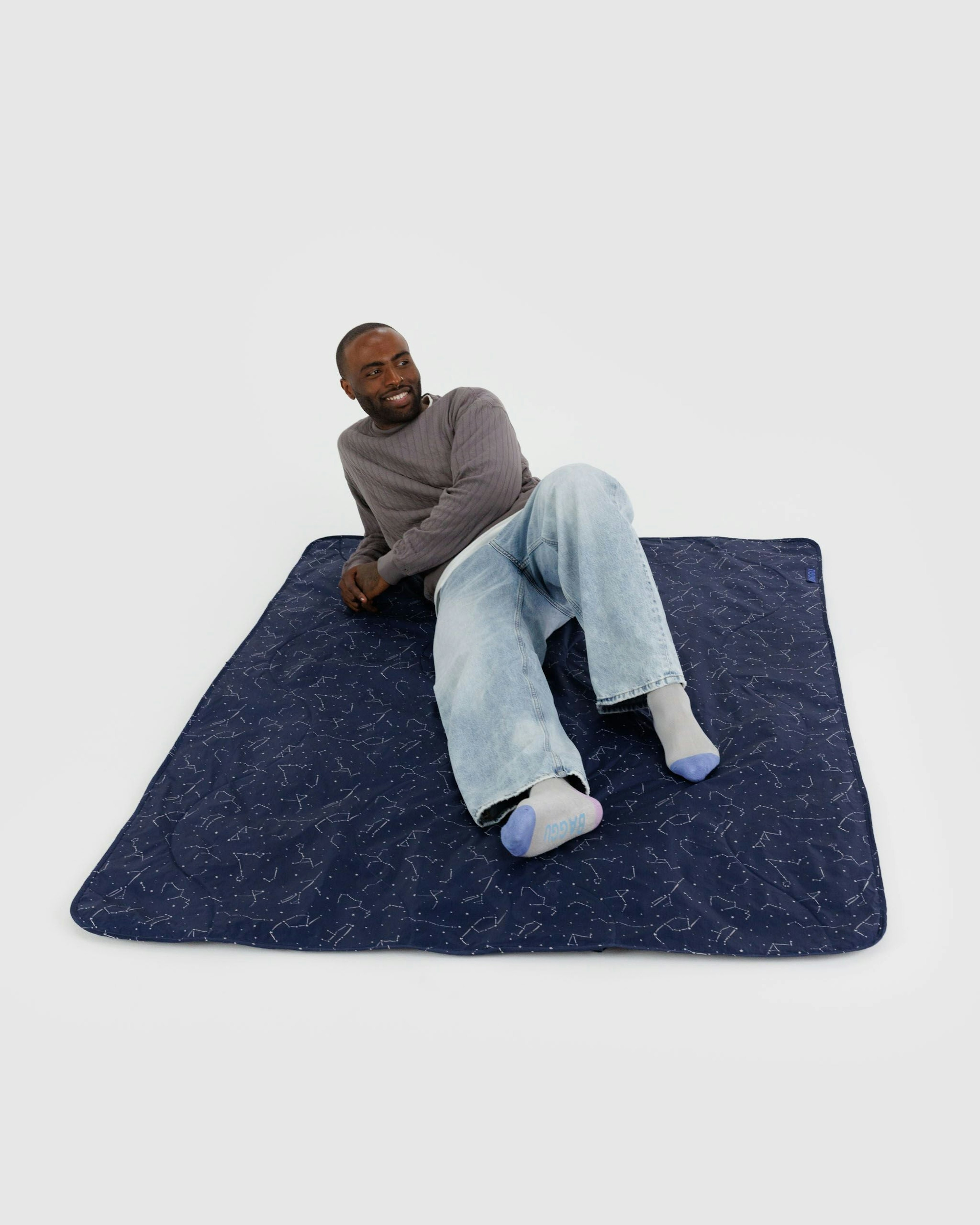 Puffy Picnic Blanket - Constellation Midnight