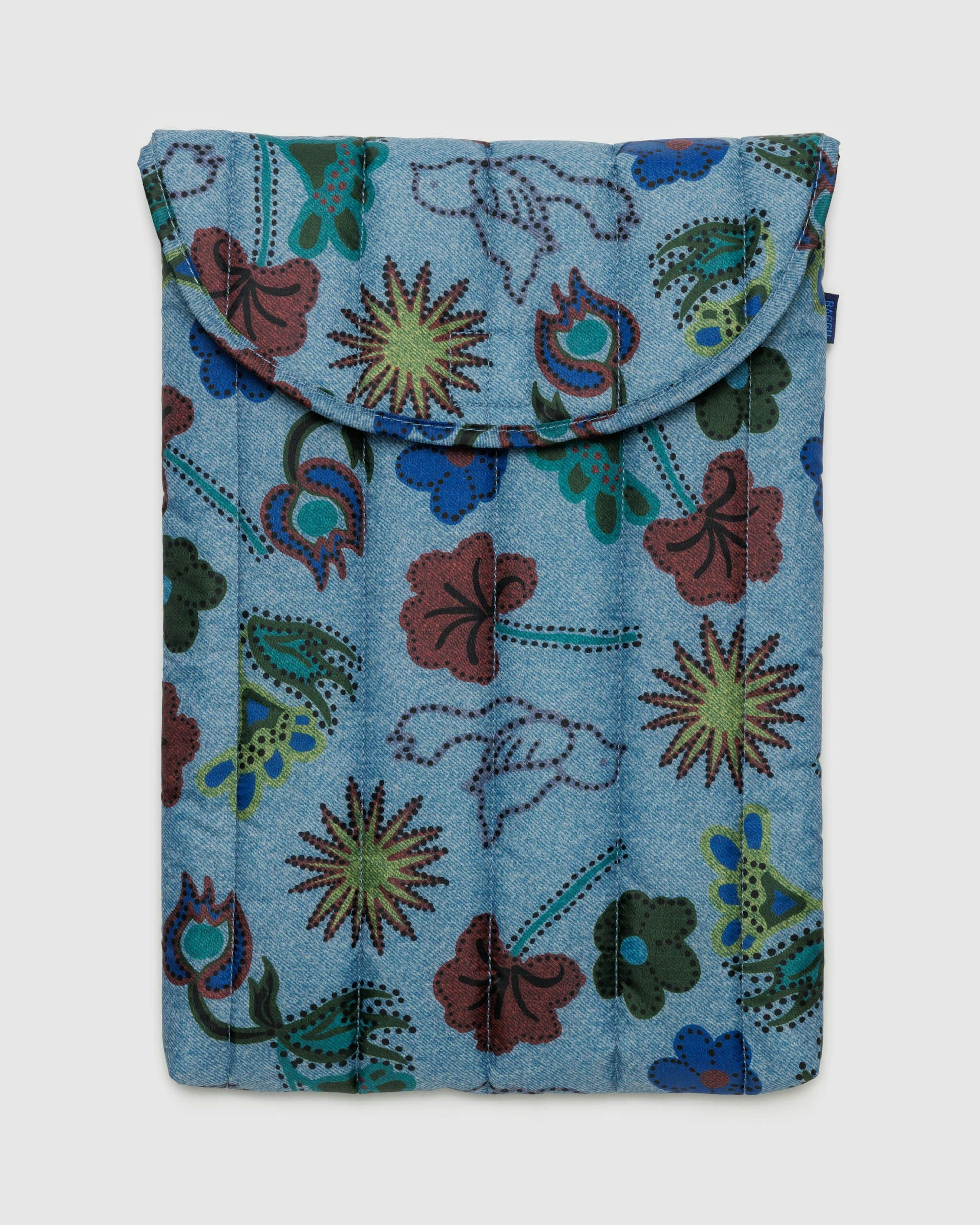 Puffy Laptop Sleeve 16" - Digital Denim Birds