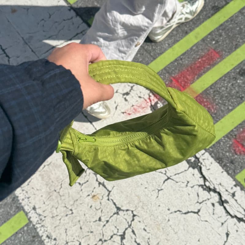 Mini Nylon Shoulder Bag in Green Juice