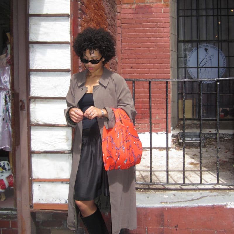 Pleated Baggu in Red Snapdragon