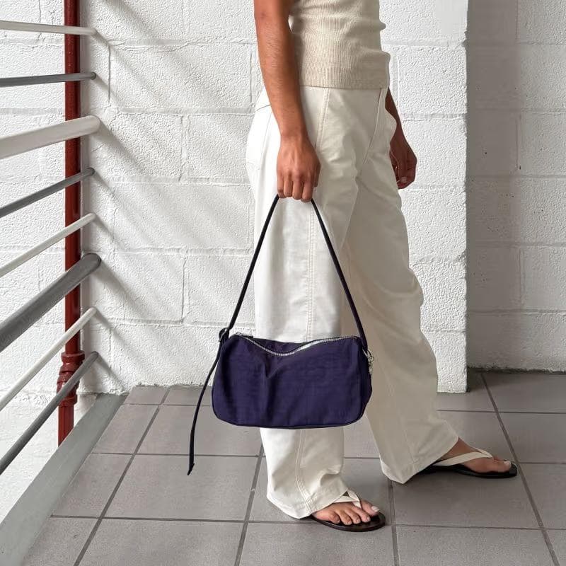 Nylon Loaf Bag in Fig