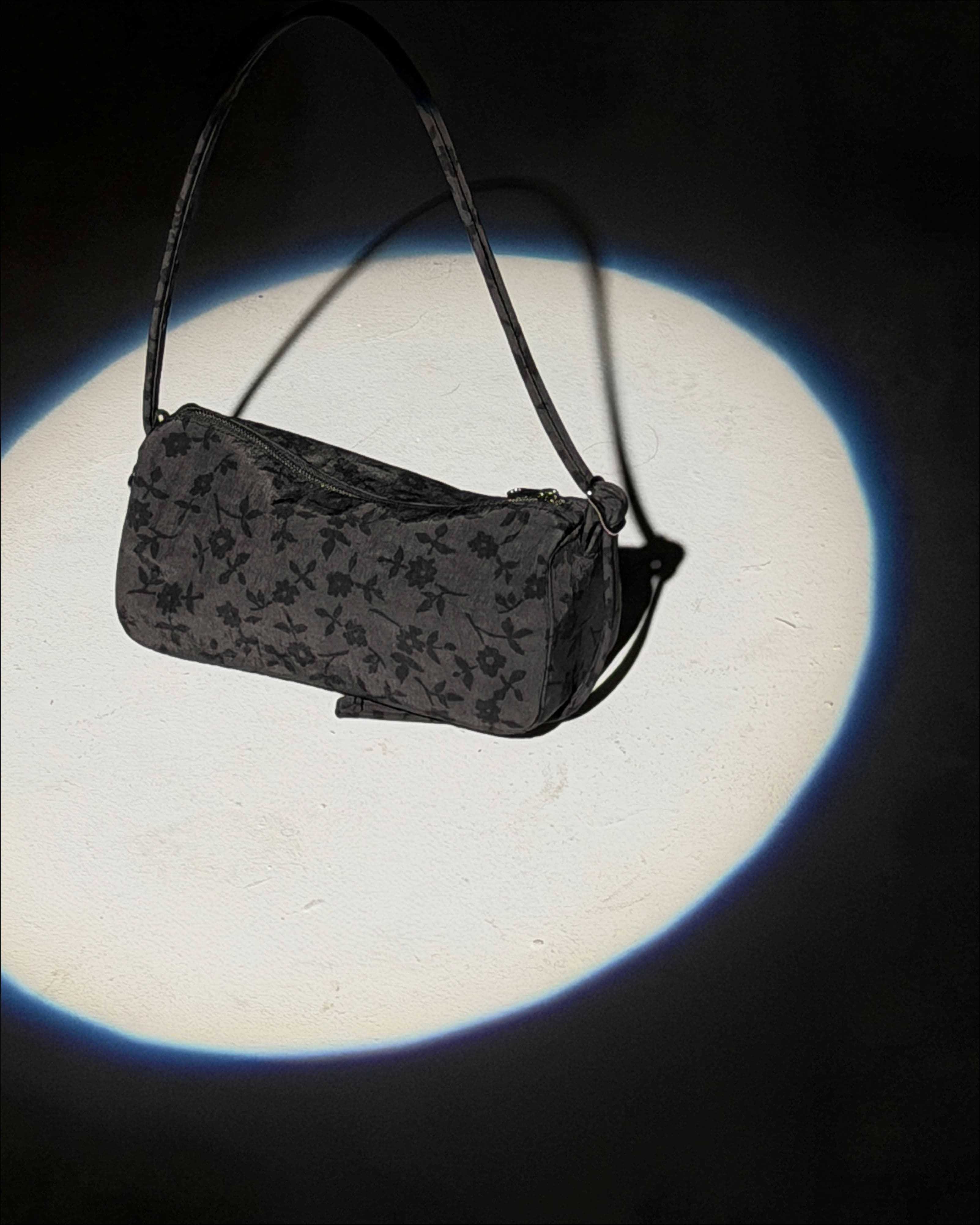 Nylon Loaf Bag in Charcoal Ditsy Floral