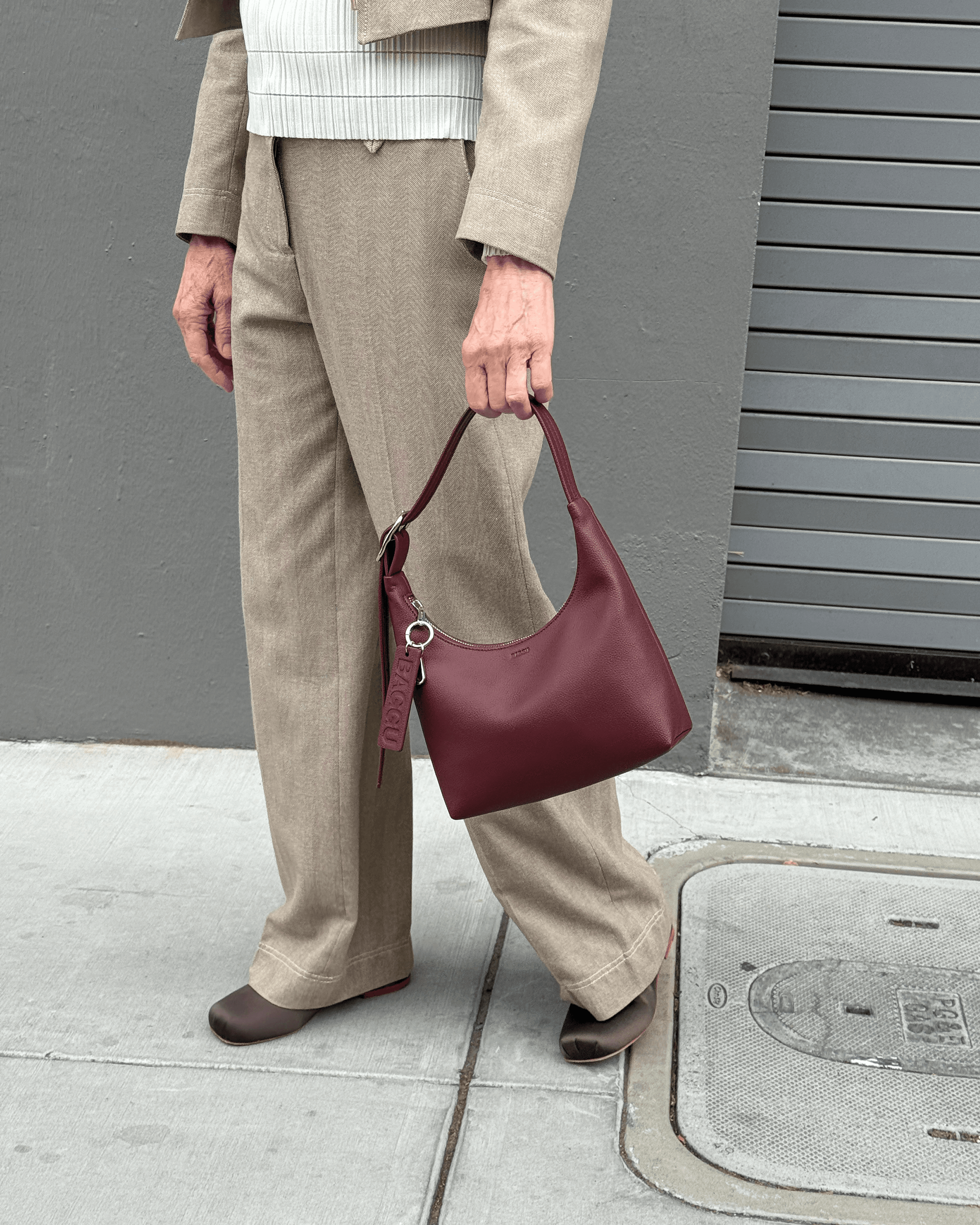 Mini Recycled Leather Shoulder Bag