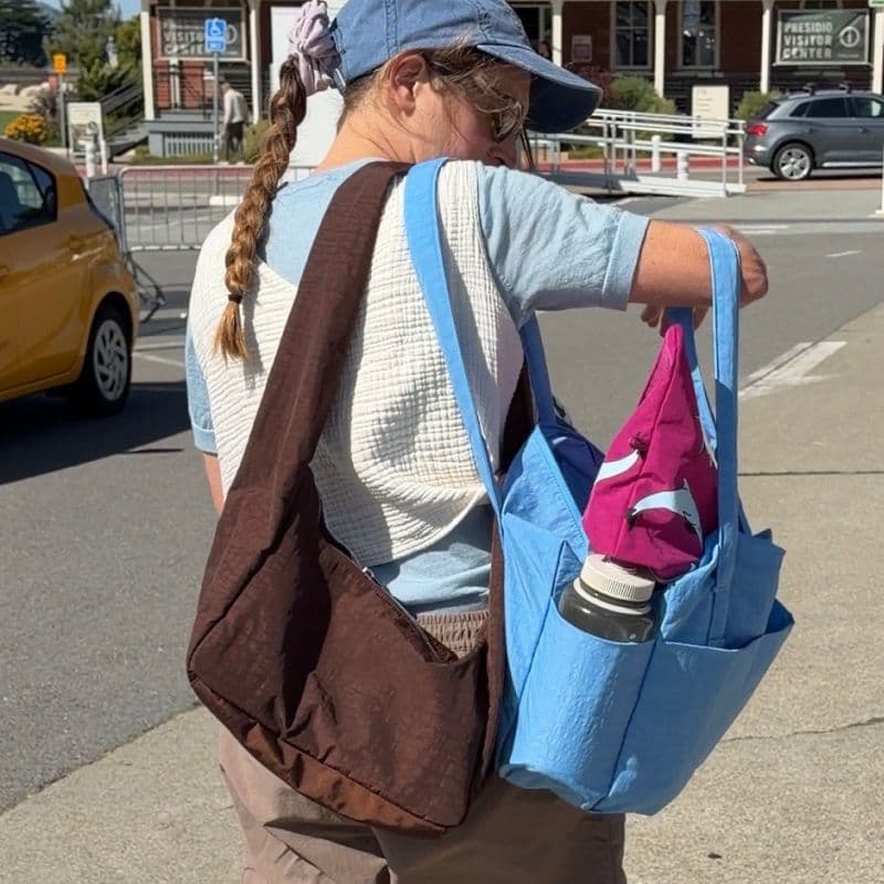 Nylon Meringue Bag in Brown